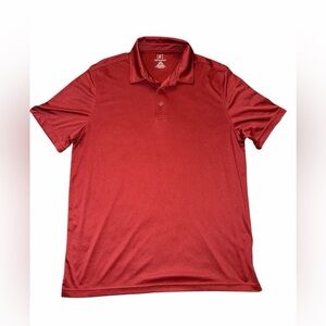 George Burgundy Performance Polo Shirt – Moisture Wicking, Size Large (42–44)